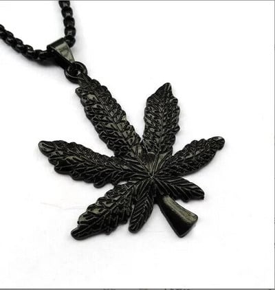 Модно мъжко оригинално колие с кленов лист, кубинска верига, висулка с листа, хип-хоп колиета за мъже, хип-хоп бижута, подарък за годишнина