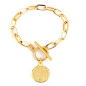 Käevõrud naistele San Benito Saint Benedicti medal Jumalaema võluripats, roostevabast terasest ehted