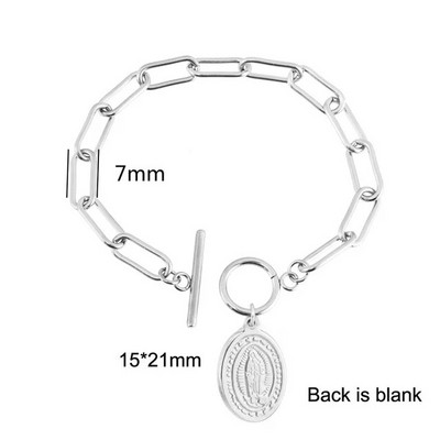 Käevõrud naistele San Benito Saint Benedicti medal Jumalaema võluripats, roostevabast terasest ehted