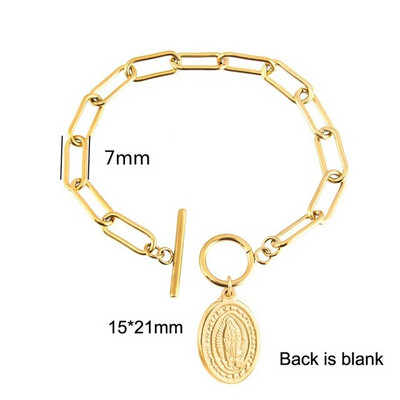 Käevõrud naistele San Benito Saint Benedicti medal Jumalaema võluripats, roostevabast terasest ehted