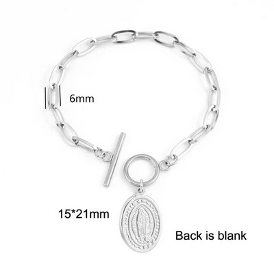 Käevõrud naistele San Benito Saint Benedicti medal Jumalaema võluripats, roostevabast terasest ehted