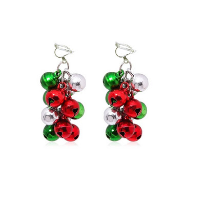 Ziemassvētku klips uz auskaru komplekts Ziemassvētku eglīte brūns alnis sniegavīrs Ziemassvētku vecīša zvans bez caurduršanas auskari sievietēm meitenēm Ziemassvētku dāvana