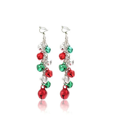 Ziemassvētku klips uz auskaru komplekts Ziemassvētku eglīte brūns alnis sniegavīrs Ziemassvētku vecīša zvans bez caurduršanas auskari sievietēm meitenēm Ziemassvētku dāvana