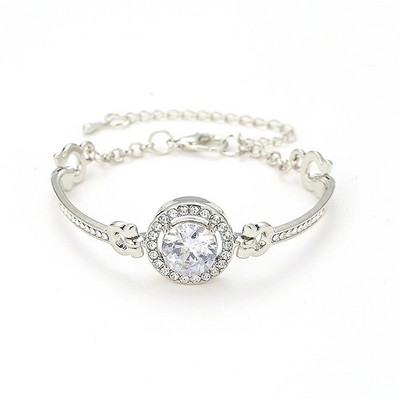 Luksusa dzidri kristāli cirkona rokassprādze vasaras sievietēm regulējama apaļa dārgakmens rokassprādze Rokassprādze ballītei rotaslietas Valentīna dienas dāvana