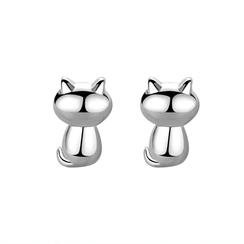 Eleganti modes aksesuāri sievietēm Tiny Kitty Cat Stud Stud Auskari Sieviešu dzimšanas dienas ballītei Jubilejas Dāvanu Rotaslietas Pendiente