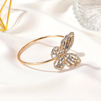 Charm Hollow Rhinestone πεταλούδα βραχιόλια για γυναίκες μεταλλικά μαργαριτάρια βραχιόλια κοσμήματα αξεσουάρ γάμου Δώρο