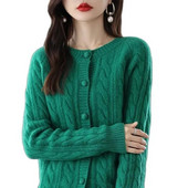 Naiste jope villane kudumine kardigan naiste mantel 2023. aasta kevad- ja sügisene uus avara temperamendiga kampsun, naiste topid