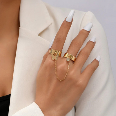 Βραχιόλι με μεταλλικό μαργαριτάρι με δαχτυλίδι για γυναίκες, βραχιόλια από στρας, γοτθική χρυσή αλυσίδα για γαμήλια πάρτι, καλοκαιρινά κοσμήματα