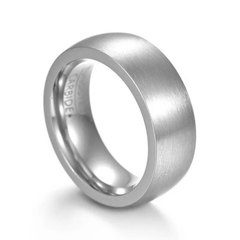 100% волфрамов карбид мъжки пръстен годежен чар бижута пръстен 8MM Anillos para hombres класическа черна матова повърхност волфрамова стомана