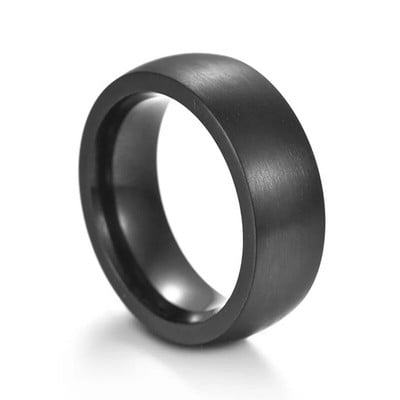 Ανδρικό δαχτυλίδι 100% καρβίδιο βολφραμίου αρραβωνιαστικό δαχτυλίδι κοσμήματος 8mm Anillos για κλασικό μαύρο ματ επιφάνεια από ατσάλι βολφραμίου