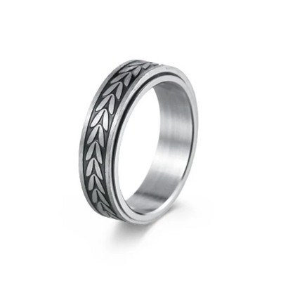 Nyugtalanító gyűrű Fidget Spinner Gyűrűk Nőknek Rozsdamentes acél gyűrűk Fedgets Szabadon forgó Stressz elleni kiegészítők Férfi ékszerek