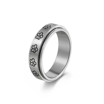 Nyugtalanító gyűrű Fidget Spinner Gyűrűk Nőknek Rozsdamentes acél gyűrűk Fedgets Szabadon forgó Stressz elleni kiegészítők Férfi ékszerek