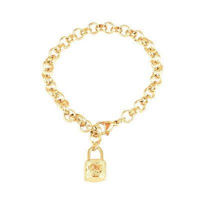 Hip-hop karkötők Punk Lover`s Lock Medál karkötők Divatos rozsdamentes acél szerető szív vastag lánc karkötők pár ékszer