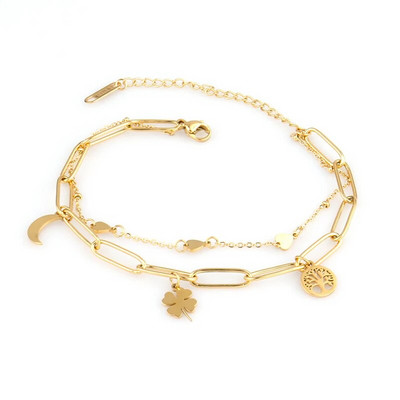 Hip-hop karkötők Punk Lover`s Lock Medál karkötők Divatos rozsdamentes acél szerető szív vastag lánc karkötők pár ékszer