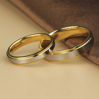 Δαχτυλίδι ζευγαριού από ανοξείδωτο ατσάλι πολυτελούς σχεδίασης Απλές βέρες αρραβώνων Εξαιρετικό δαχτυλίδι υπόσχεσης Ρομαντικά δώρα για την ημέρα του Αγίου Βαλεντίνου
