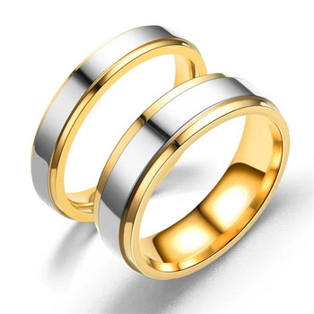 Δαχτυλίδι ζευγαριού από ανοξείδωτο ατσάλι πολυτελούς σχεδίασης Απλές βέρες αρραβώνων Εξαιρετικό δαχτυλίδι υπόσχεσης Ρομαντικά δώρα για την ημέρα του Αγίου Βαλεντίνου