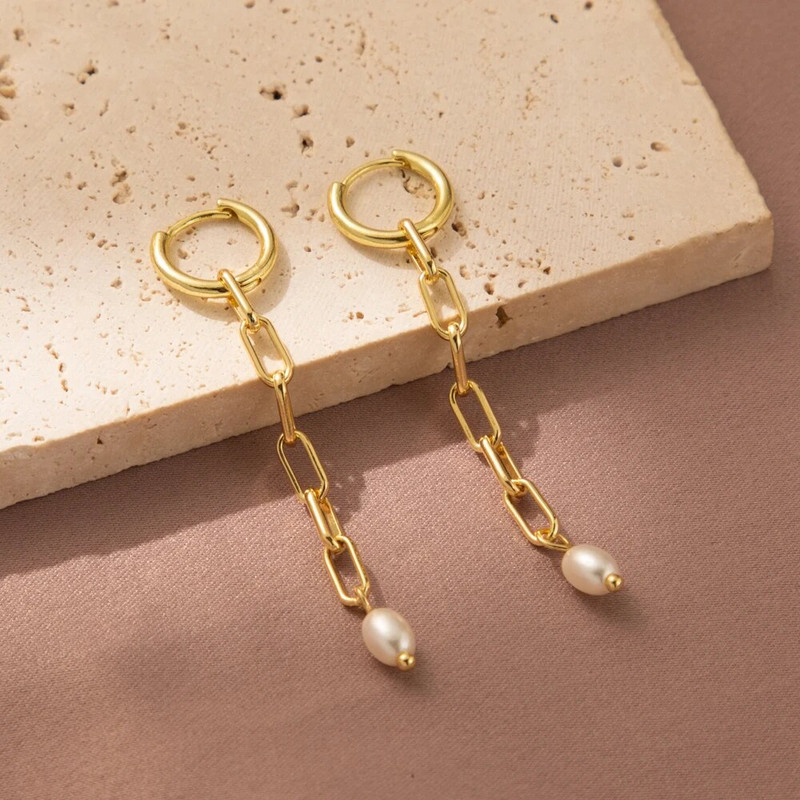 Pērļu imitācijas mode Radoši vara kulonu auskari sievietēm personalizēti dāmu ielu šaušanas auskari juvelierizstrādājumu vairumtirdzniecība