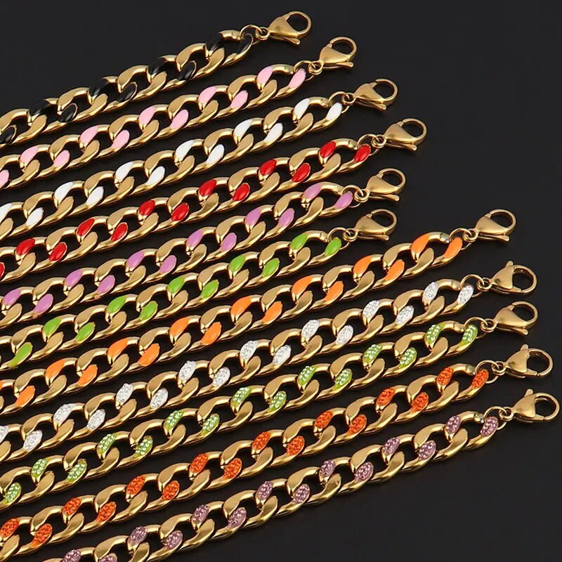 Jauna dizaina nerūsējošā tērauda rokassprādze Krāsainas modes rotaslietas sievietēm Kāzu ballītes dāvanu šarms, regulējamas rokassprādzes rotaslietas