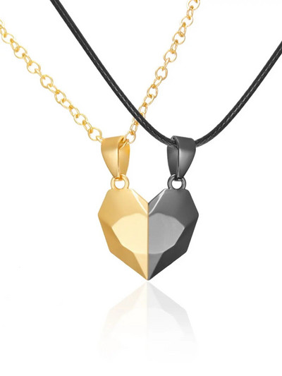 Divkārši magnētiski pieskaņoti pāri Kaklarota Drauga sirds kuloni Pārī ķēdes Valentīna dienas dāvanas Rotaslietas tendences lietas