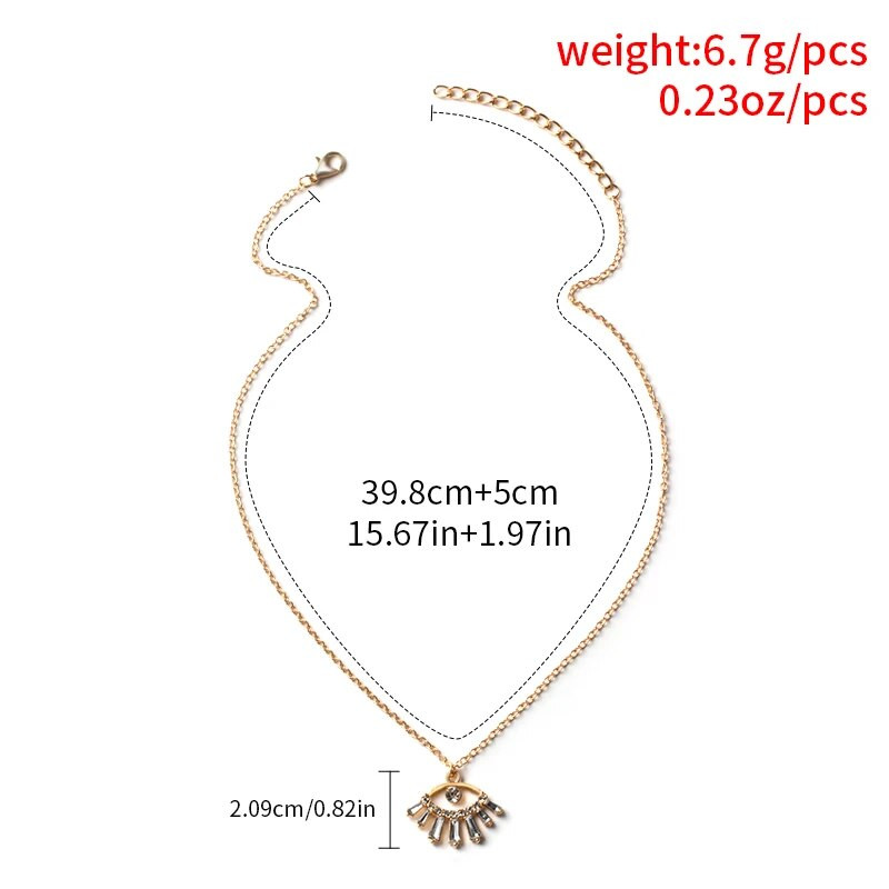 Türgi mood Evil Eyes Tsirkooniumoksiidist kaelakee Naiste ehted Kvaliteetne lülikett Evil Eye ripats kaelakee Bijoux Femme