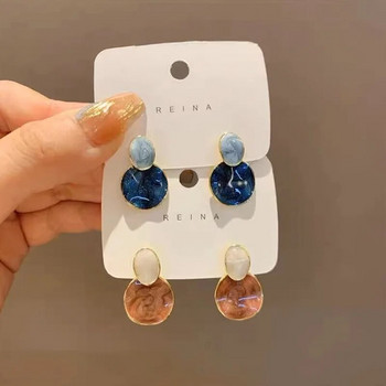Νέα Κορεατικά Μόδα Fantasy Light Πολυτελή Klein Γεωμετρικά Σκουλαρίκια για Γυναίκες Εξαιρετικά ευέλικτα δώρα με κρεμαστά σκουλαρίκια