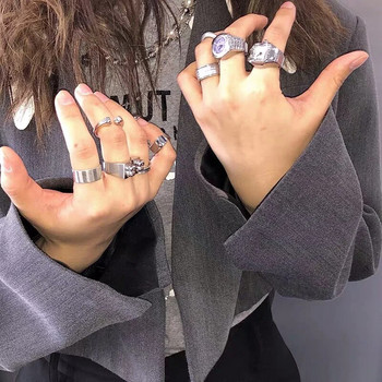 2022 Creative Punk Ρυθμιζόμενο Δαχτυλίδι Ρολογιού Χαλαζία Γυναικείο Άνδρας Vintage Ζευγάρι Ελαστικά Δαχτυλίδι Δάχτυλα Κοσμήματα Δώρο Δείκτη Κινητό