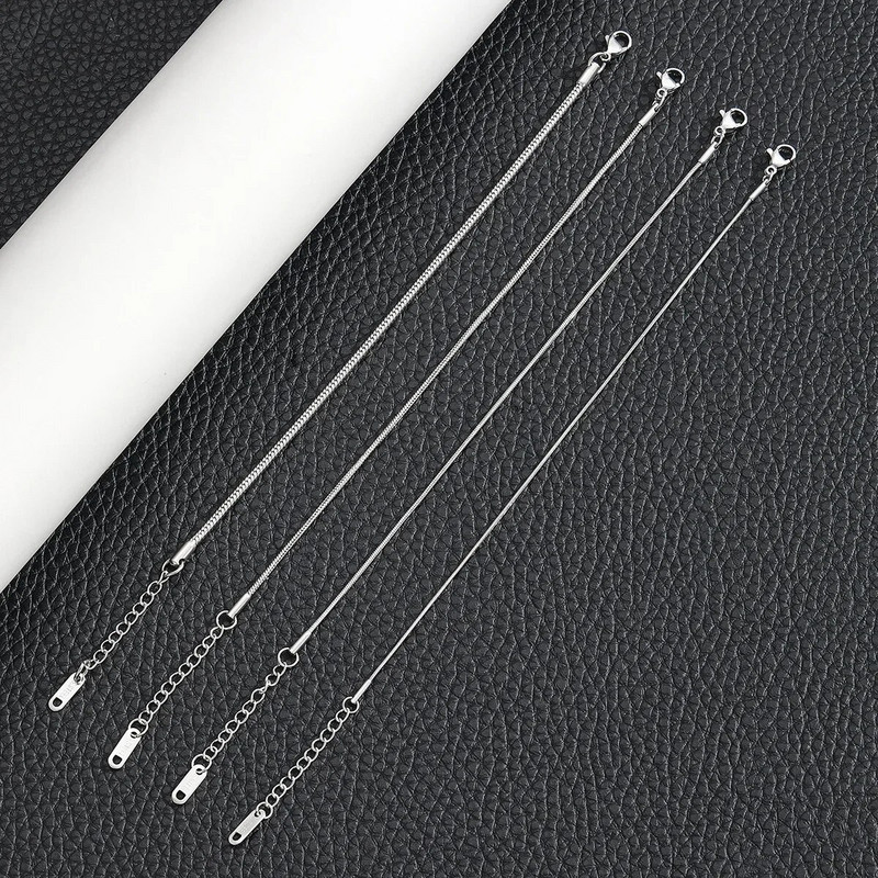 Rozsdamentes acél kígyókarkötők női egyszerű többrétegű vékony lánc karkötő ékszer nagykereskedés női karkötő