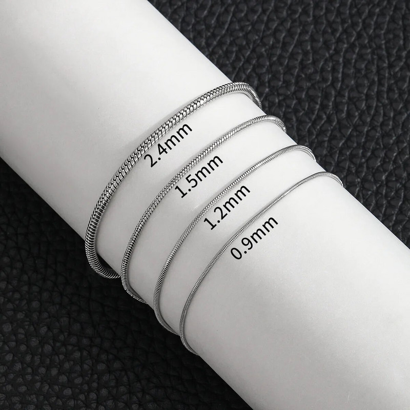 Rozsdamentes acél kígyókarkötők női egyszerű többrétegű vékony lánc karkötő ékszer nagykereskedés női karkötő