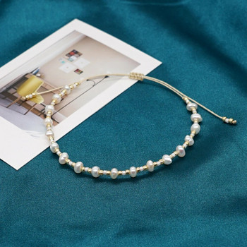 Гривна от мъниста Go2Boho Miyuki Модни изискани бижута Малки гривни от естествени сладководни перли за жени Бижута Подарък