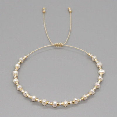 Go2Boho Miyuki sēklu pērlīšu rokassprādze Modes, smalkas rotaslietas, sīkas dabīgas saldūdens pērļu rokassprādzes sievietēm, rotaslietas dāvana