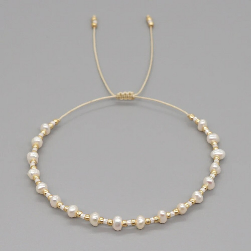 Go2Boho Miyuki sēklu pērlīšu rokassprādze Modes, smalkas rotaslietas, sīkas dabīgas saldūdens pērļu rokassprādzes sievietēm, rotaslietas dāvana