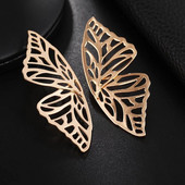 5Colors Hiphop Big Butterfly Stud Stud Auskars Sievietēm Metāla Eņģelis Spārns Piekarināms Auss Hiperbola Rotaslietas Dāvana Valentīna dienai