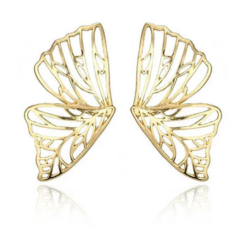 5 Χρώματα Hiphop Big Butterfly Stud σκουλαρίκι για γυναίκες Μεταλλικό φτερό άγγελο κρεμαστό αυτί Hyperbole Κοσμήματα Δώρο για την Ημέρα του Αγίου Βαλεντίνου