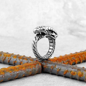 Винтидж мъжки викинг пръстен с гарван от неръждаема стомана Nordic Fashion Amulet Teen Multistyle Viking Jewelry Висулка Аксесоар за подарък