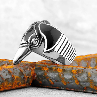 Винтидж мъжки викинг пръстен с гарван от неръждаема стомана Nordic Fashion Amulet Teen Multistyle Viking Jewelry Висулка Аксесоар за подарък