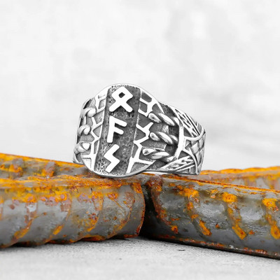 Винтидж мъжки викинг пръстен с гарван от неръждаема стомана Nordic Fashion Amulet Teen Multistyle Viking Jewelry Висулка Аксесоар за подарък