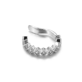 1 τμχ Helix Cartilage Conch Fake Piercing Jewelry for Women Ρυθμιζόμενη Cz Μανσέτα Αυτιού No Piercing Conch Cuff Earring