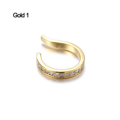 1 gab Helix Cartilage Conch viltus pīrsingu rotaslietas sievietēm vīriešiem regulējamas Cz auss aproces bez pīrsinga gliemežnīcas manžetes auskars