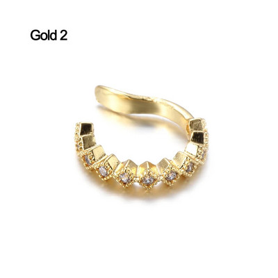 1 gab Helix Cartilage Conch viltus pīrsingu rotaslietas sievietēm vīriešiem regulējamas Cz auss aproces bez pīrsinga gliemežnīcas manžetes auskars