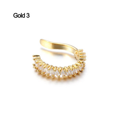 1 gab Helix Cartilage Conch viltus pīrsingu rotaslietas sievietēm vīriešiem regulējamas Cz auss aproces bez pīrsinga gliemežnīcas manžetes auskars