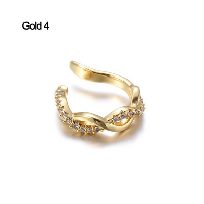 1 gab Helix Cartilage Conch viltus pīrsingu rotaslietas sievietēm vīriešiem regulējamas Cz auss aproces bez pīrsinga gliemežnīcas manžetes auskars