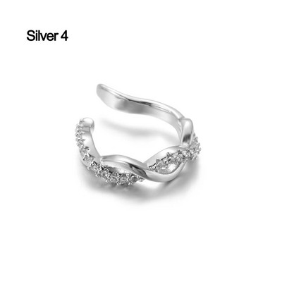 1 gab Helix Cartilage Conch viltus pīrsingu rotaslietas sievietēm vīriešiem regulējamas Cz auss aproces bez pīrsinga gliemežnīcas manžetes auskars