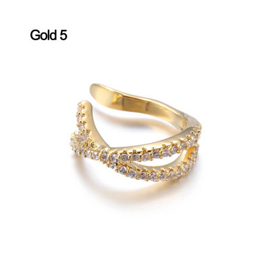 1 gab Helix Cartilage Conch viltus pīrsingu rotaslietas sievietēm vīriešiem regulējamas Cz auss aproces bez pīrsinga gliemežnīcas manžetes auskars