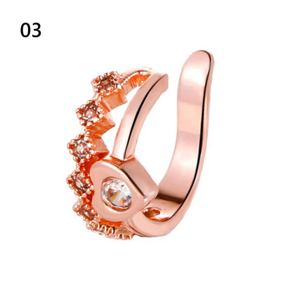 1 gab Helix Cartilage Conch viltus pīrsingu rotaslietas sievietēm vīriešiem regulējamas Cz auss aproces bez pīrsinga gliemežnīcas manžetes auskars