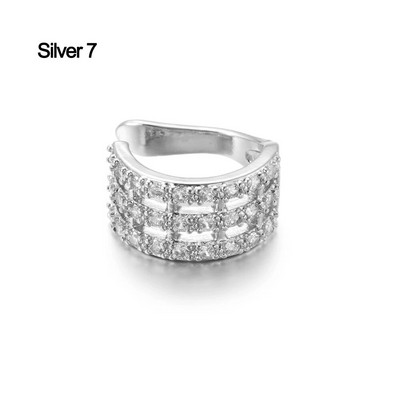 1 gab Helix Cartilage Conch viltus pīrsingu rotaslietas sievietēm vīriešiem regulējamas Cz auss aproces bez pīrsinga gliemežnīcas manžetes auskars