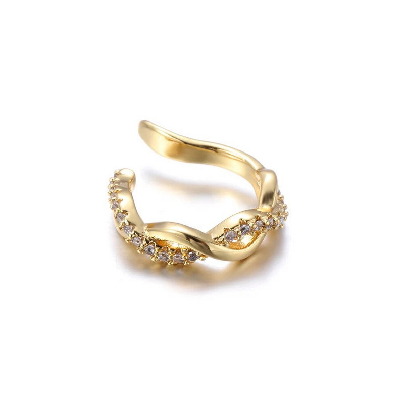 1 gab Helix Cartilage Conch viltus pīrsingu rotaslietas sievietēm vīriešiem regulējamas Cz auss aproces bez pīrsinga gliemežnīcas manžetes auskars