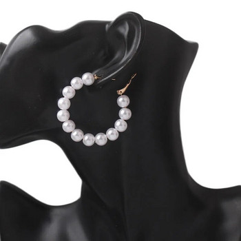 Imitaiton μαργαριταρένια σκουλαρίκια για γυναίκες Κομψά κορεάτικα αξεσουάρ αυτιών για κορίτσια μόδας Λευκό χρώμα Σκουλαρίκια μαργαριτάρι Νυφικά κοσμήματα