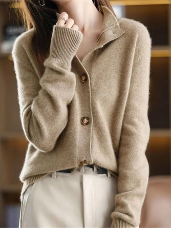 Μόδα φθινοπώρου Κορεάτικο κασμίρ πουλόβερ Vintage πουλόβερ Ζακέτα για γυναίκες Χειμώνας 2022 Trend Πολυτελή πλεκτά μπλουζάκια Ζακέτες γυναίκα
