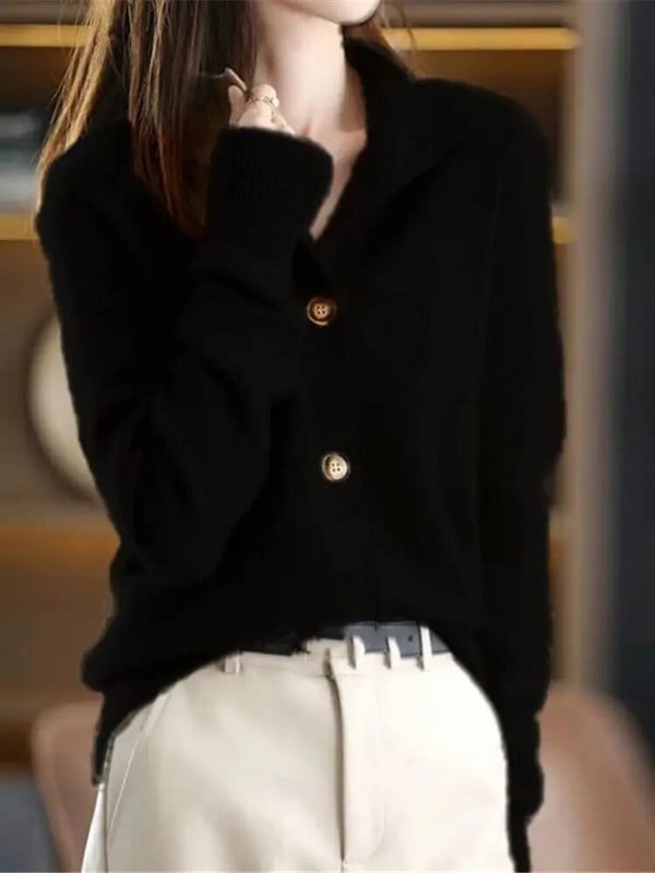 Őszi divat Koreai kasmír pulóver Vintage pulóverek Női kardigán 2022. tél. trendi luxus kötött felsők Kardigánok női