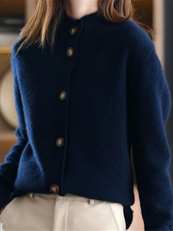 Őszi divat Koreai kasmír pulóver Vintage pulóverek Női kardigán 2022. tél. trendi luxus kötött felsők Kardigánok női